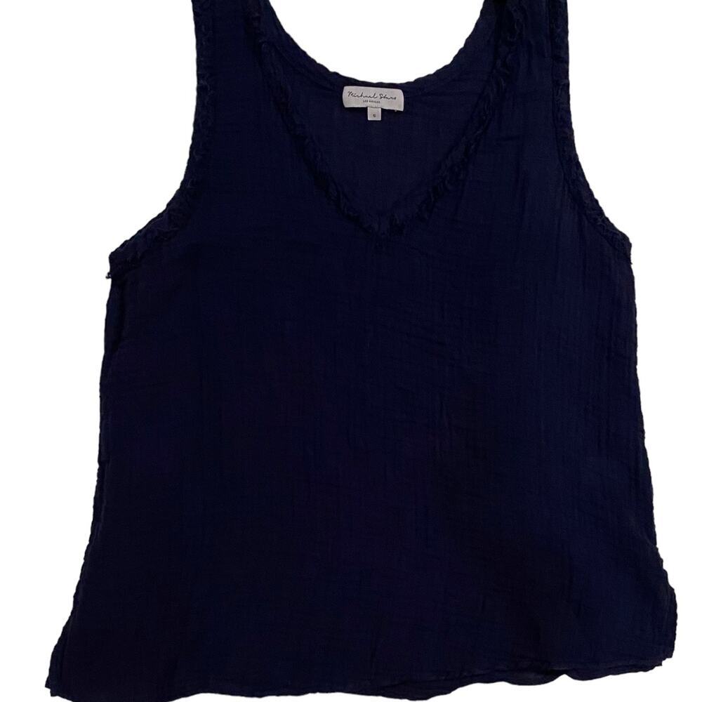 Michael Stars Navy Tank Size Small 100% Cotton = 23